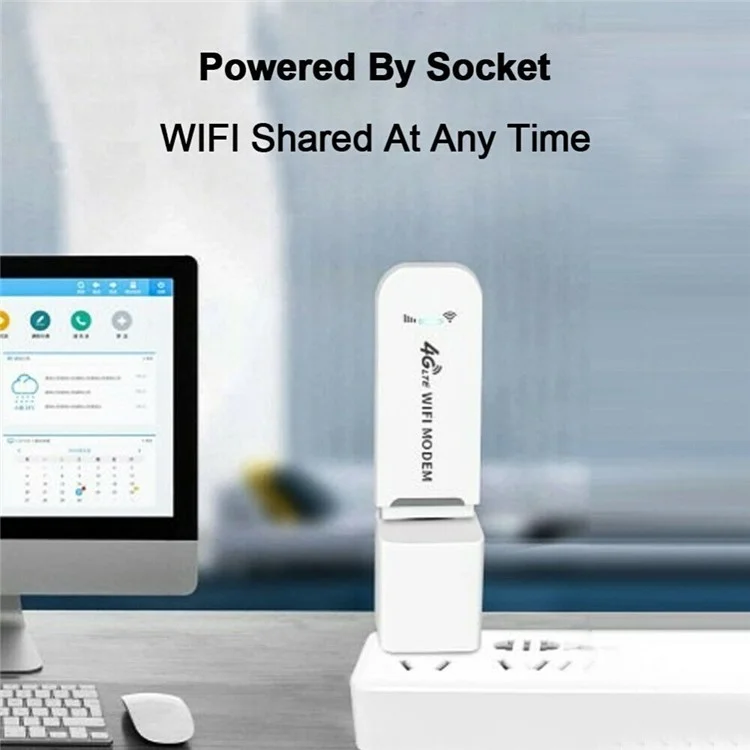 4G LTE B1 / B3 / B5 USB -modem WiFi Dongle 150 Mbit / s Mini Mobile WiFi Hotspot Router - Weiß