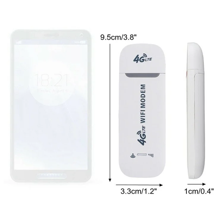 4G LTE B1 / B3 / B5 Modem USB Wifi Dongle 150 Mbps Mini Mobile WiFi Hotspot Router - Bianca