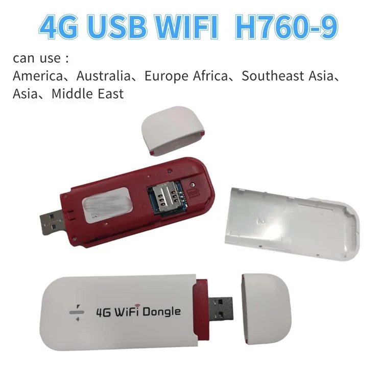 H760-9 Tragbares 4G LTE Usb-modem WiFi Dongle 300 Mbit / s Mini Mobile WiFi Hotspot Router