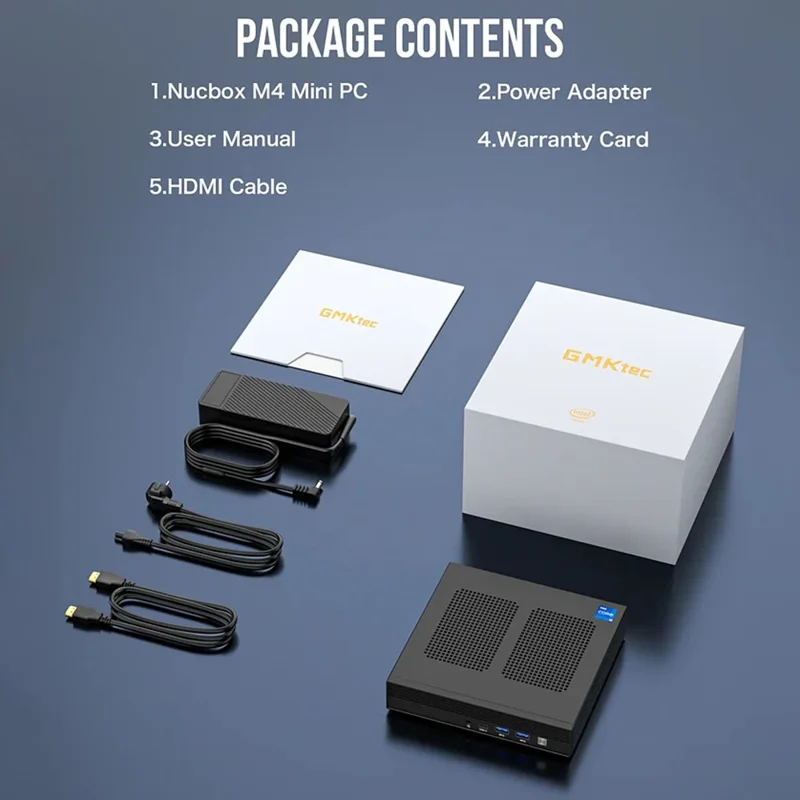 GMKTEC M4 16GB+1TB Mini PC Windows 11 Pro Desktop Computer - EU Plug