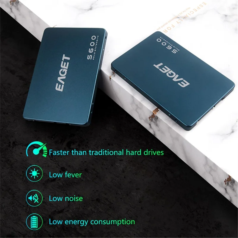 EAGET S600 SSD 2,5 tommer SATA III intern solid state drev SSD - 256 GB