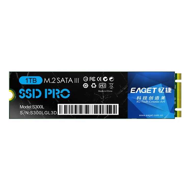 Eigge S300L Shopprofof SSD M.2 (ngff) Solid State Drive High Spee Spey Compact SSD Pour PC Ordinateur Portable - 1 to