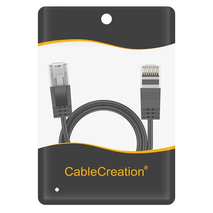 CABLECREATION CL0045 2m Cat6a LAN Network Cable 10Gbps Pure Copper Thin Cord Computer Router Connection Cable - Straight