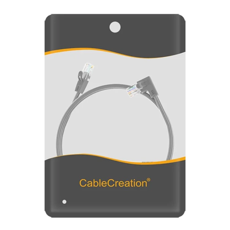 Cablecreation 3m Cat6 Ethernet Cabo de 90 Graus Gigabit LAN Cabo 10Gbps RJ45 Cordão de Patch de Rede de Rede de Internet - Ângulo Para Baixo