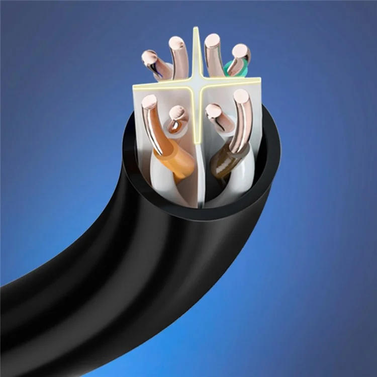 Cablecreation 3m Cat6 Cable Ethernet 90 Grados Gigabit LAN Cable 10 Gbps RJ45 Cable de Red de Red de Internet - Ángulo Izquierdo
