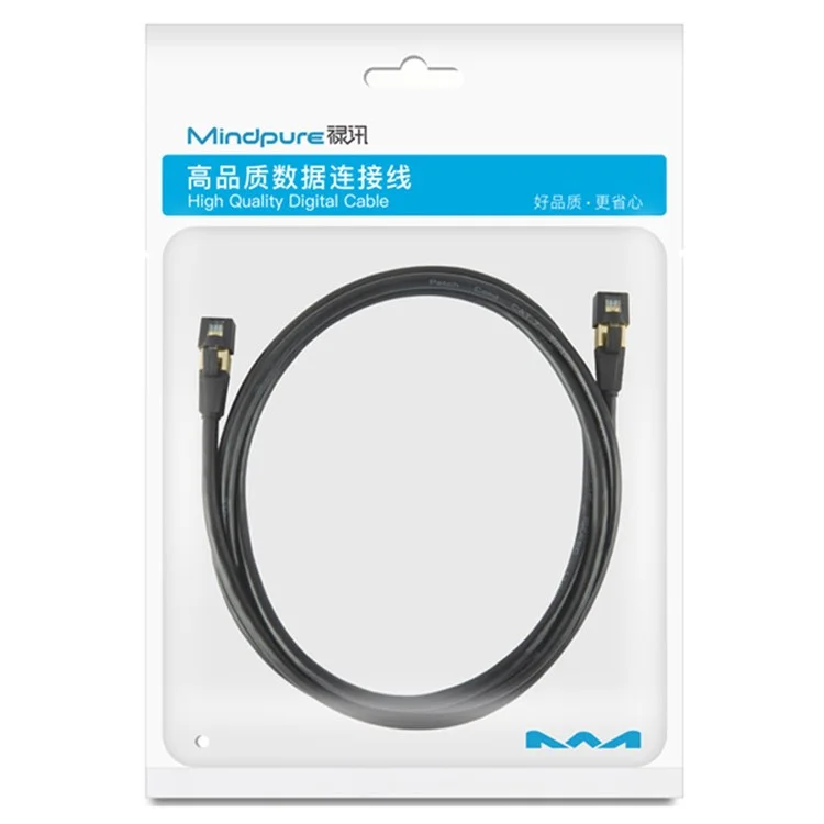 MINDPURE NW015 2m Cat7 Cabo de Rede 10 Gigabits Cordo de Ethernet de Cobre Puro de Cobre de Gigabits