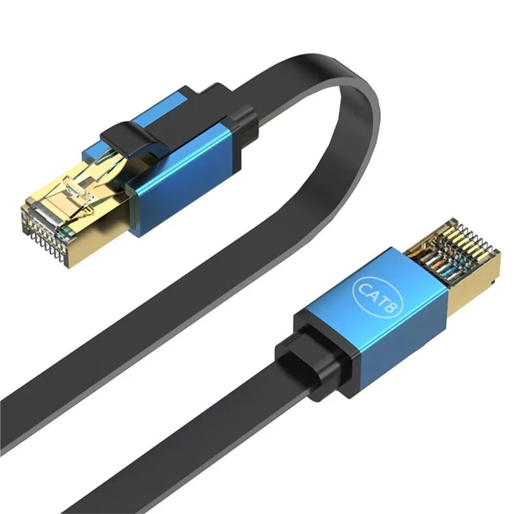1m Cat 8 Ethernet Cable High Speed 40Gbps 2000MHz RJ45 Network Cord for Router Gaming Console - Blue