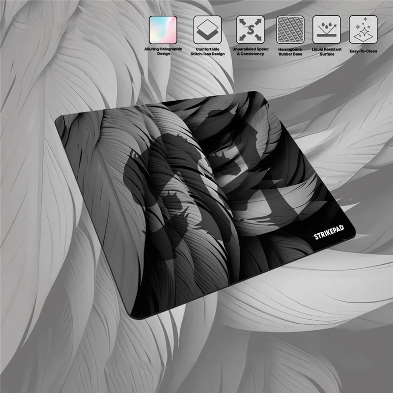 TEEVO STRIKEPAD MST491 Tapis de souris 490x420mm Surface de jeu Design holographique - Noir