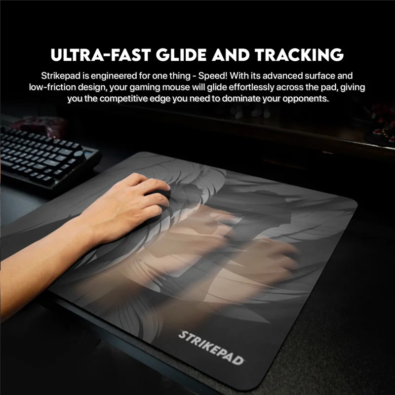 TEEVO STRIKEPAD MST491 Tapis de souris 490x420mm Surface de jeu Design holographique - Noir