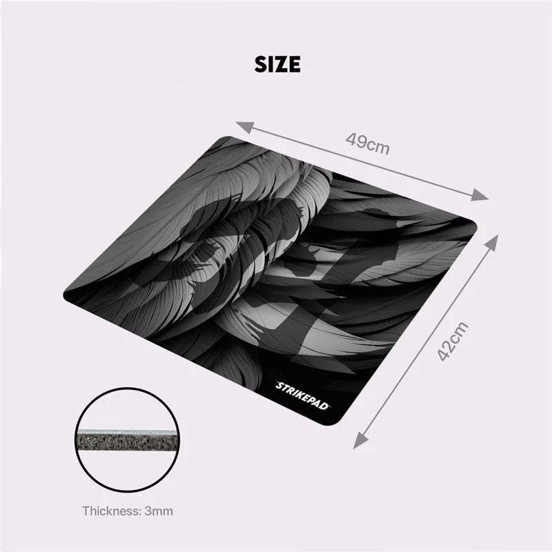 TEEVO STRIKEPAD MST491 Tapis de souris 490x420mm Surface de jeu Design holographique - Noir