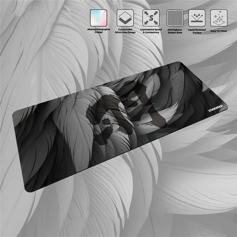 TEEVO STRIKEPAD MST901 Tapis de souris 900x400mm Grande surface de jeu Design holographique Tapis de souris - Noir