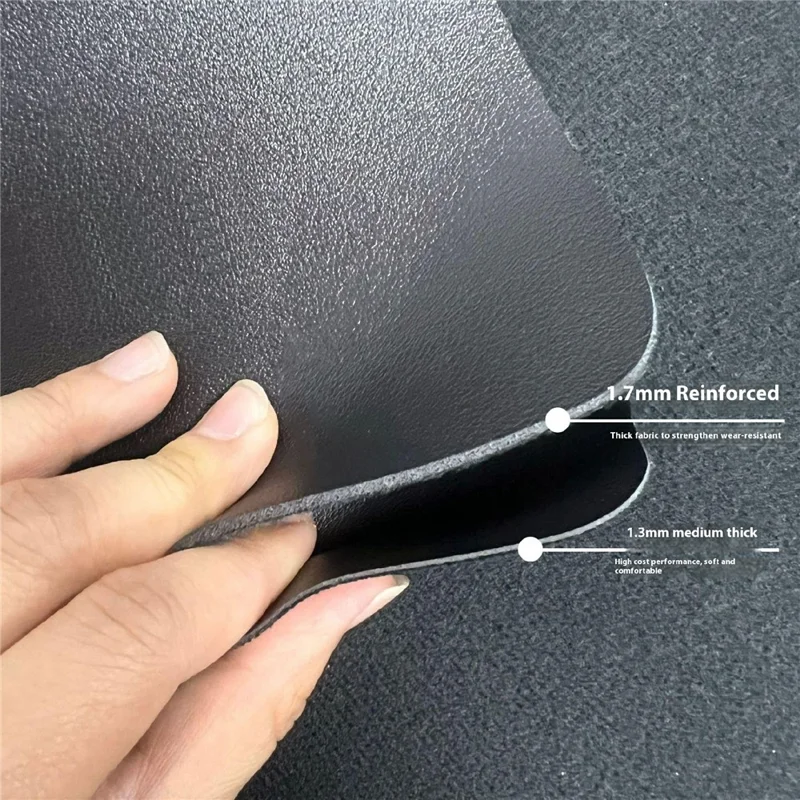 40 x 80cm Waterproof Stain Resistant Mouse Mat 1.7mm PU Leather Gaming Mouse Pad for Home / Office - White