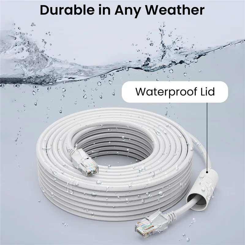 Câble Ethernet ZOSI Cat5e de 30 mètres, Haute Vitesse RJ45 pour Caméras de Sécurité PoE / Commutateurs