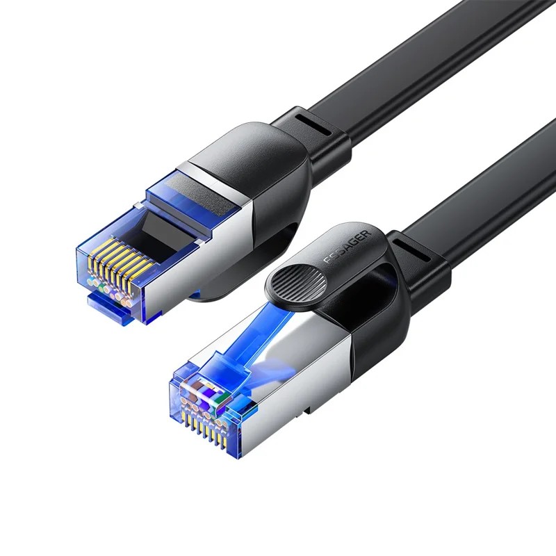 ESSAGER PVC 2m CAT8 Ethernet Cable Home Office 40Gbps 2000MHz High Speed Data Transfer Cable