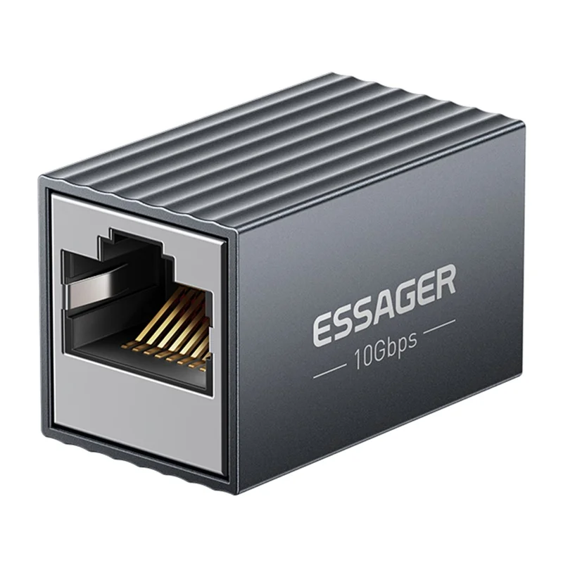 ESSAGER RJ45 Ethernet Cable Connector 10Gbps Network Coupler 100M Extension Adapter Network Extender