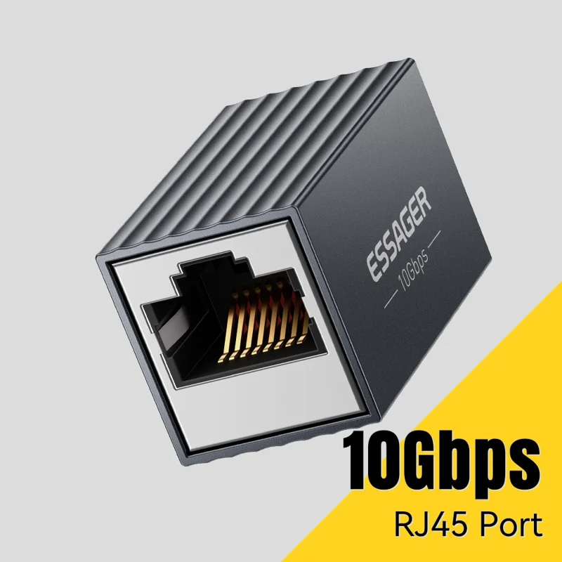 ESSAGER RJ45 Ethernet Cable Connector 10Gbps Network Coupler 100M Extension Adapter Network Extender