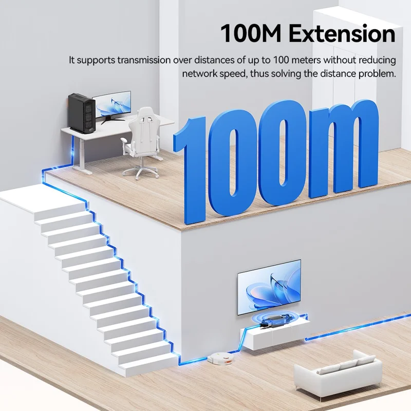 ESSAGER RJ45 Ethernet Cable Connector 10Gbps Network Coupler 100M Extension Adapter Network Extender