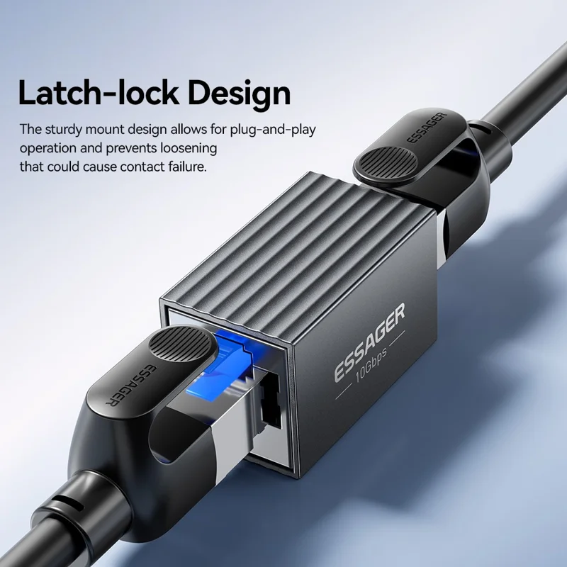 ESSAGER RJ45 Ethernet Cable Connector 10Gbps Network Coupler 100M Extension Adapter Network Extender