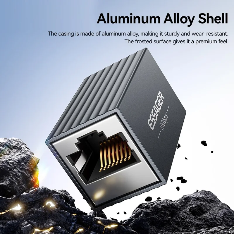 ESSAGER RJ45 Ethernet Cable Connector 10Gbps Network Coupler 100M Extension Adapter Network Extender