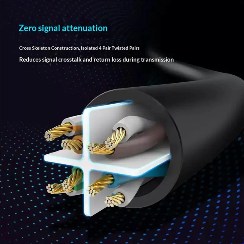 UGREEN 20167 25m RJ45 Cat6 Ethernet Cable 1000Mbps Gigabit Network Cable for PC Router - Black