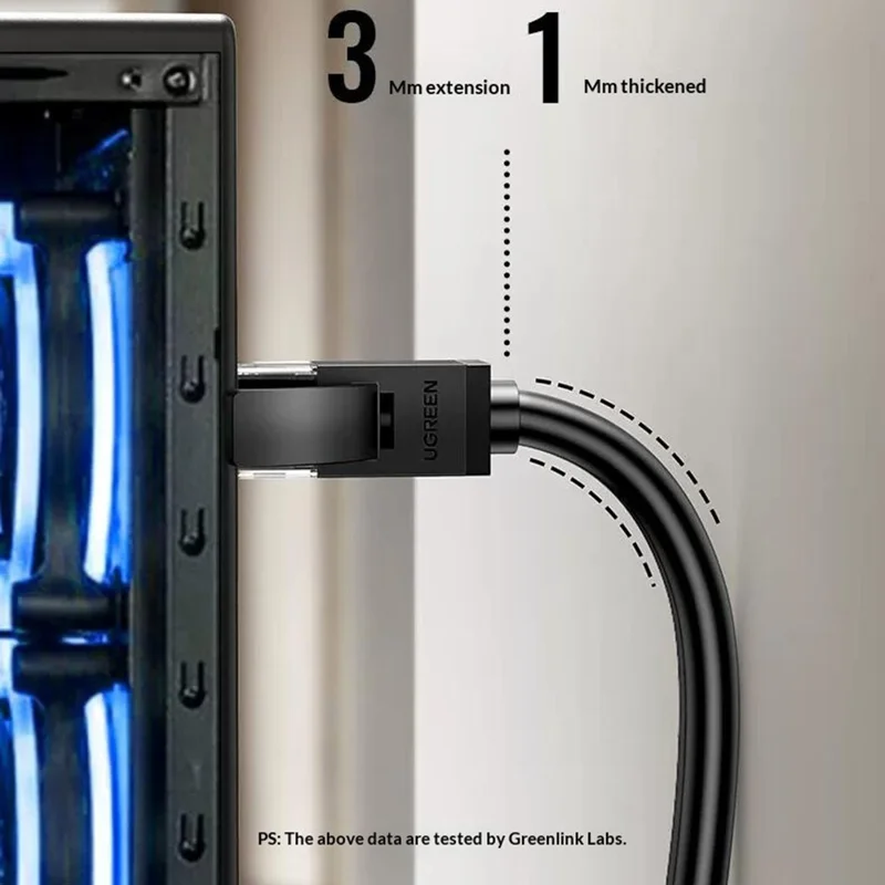 UGREEN NW102 1m Cabo Ethernet Gigabit 1000Mbps Alta Velocidade Cabo de Rede RJ45 para Roteador Computador