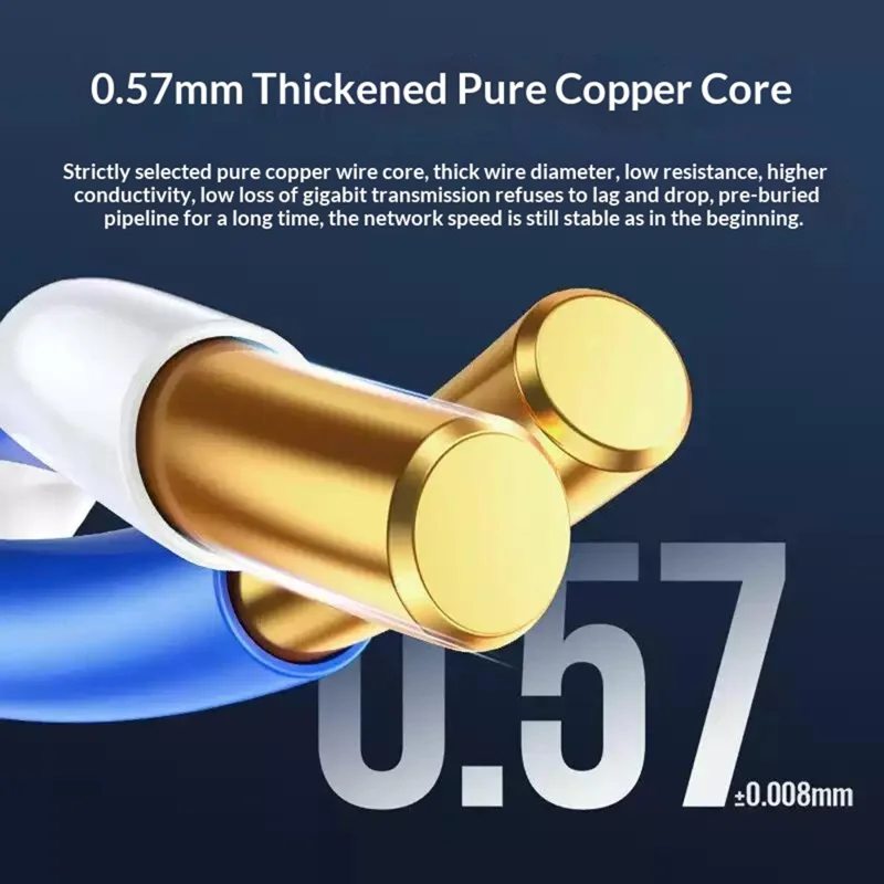 UGREEN NW109 11257 100m Cat6 Ethernet Cable 23AWG Pure Copper 1000Mbps Gigabit Network Cable for Home Office