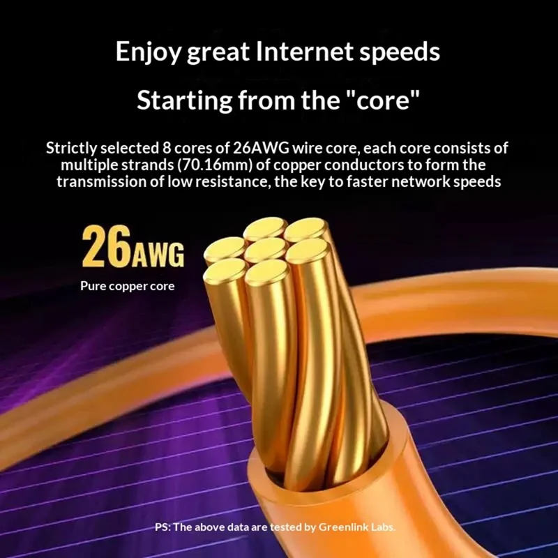 UGREEN 70329 2m Cat8 Ethernet Cable 40Gbps 2000MHz High Speed RJ45 Network Cord for Gaming Router - Black