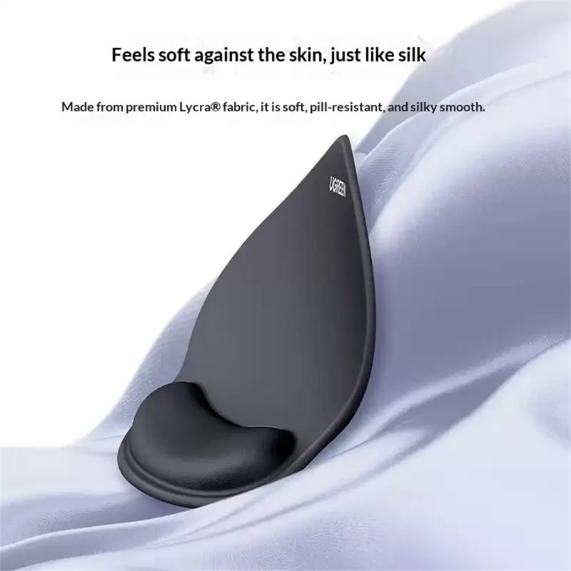 UGREEN LP668 Anti-Slip Ergonomic Wrist Rest Mouse Pad with 5mm Memory Foam - Black