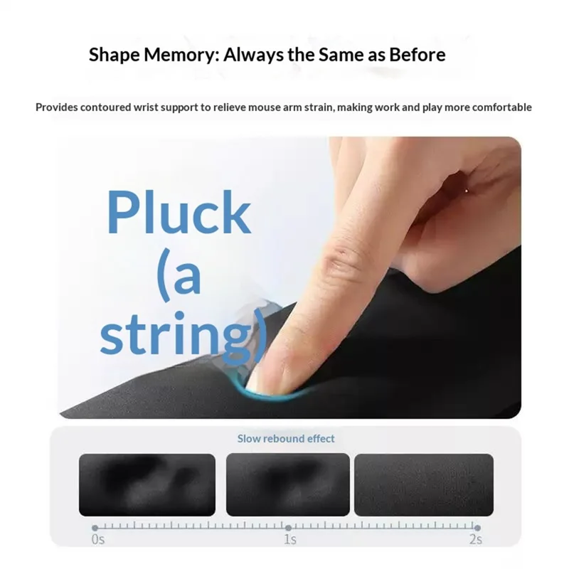 UGREEN LP839 Ergonomic Memory Foam Mouse Wrist Rest with Non-Slip PU Base - Black