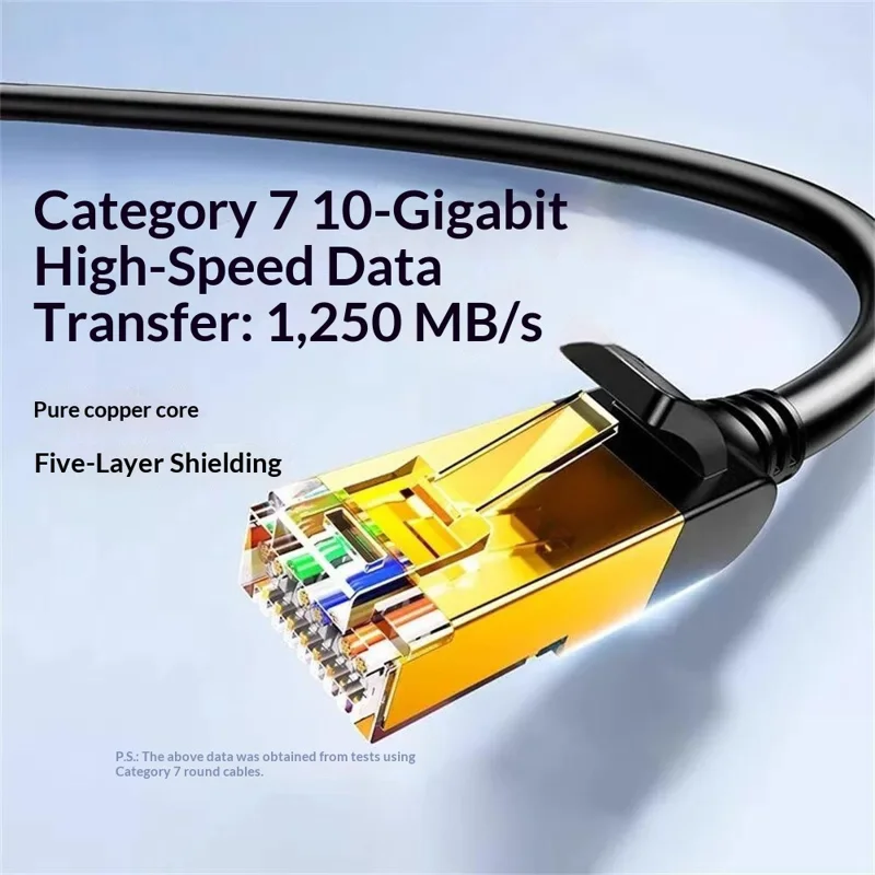 UGREEN NW107 2m CAT7 Ethernet Cable 10Gbps High Speed Transfer Pure Copper Core - Black