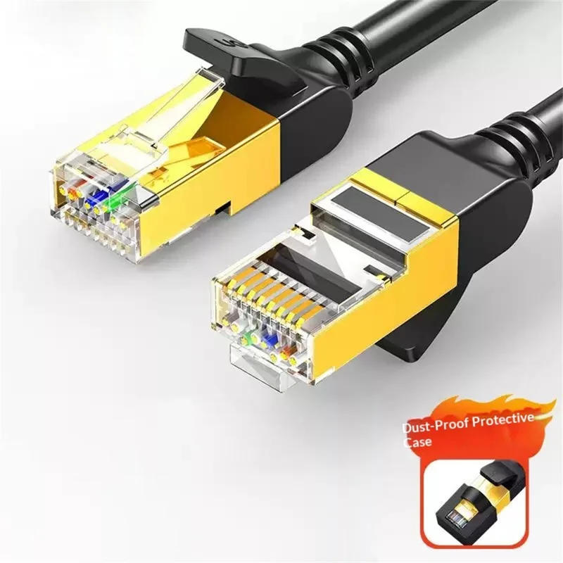 UGREEN NW107 20m Cat7 Shielded Ethernet Cable 10 Gbps Pure Copper RJ45 Network Cable for Gaming Streaming - Black