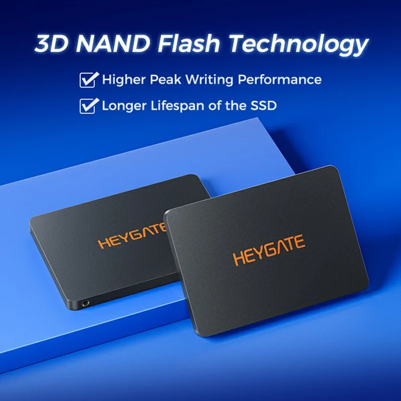HEYGATE H1000 256GB 2.5 inch SATA3 SSD 560MB / s Read Speed Internal Solid State Drive for Desktop Laptop Gaming Office