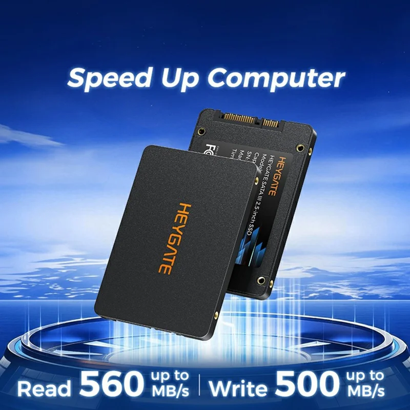 HEYGATE H1000 128GB 2.5 inch SATA3 SSD 560MB / s Read Speed Internal Solid State Drive for Desktop Laptop Gaming Office