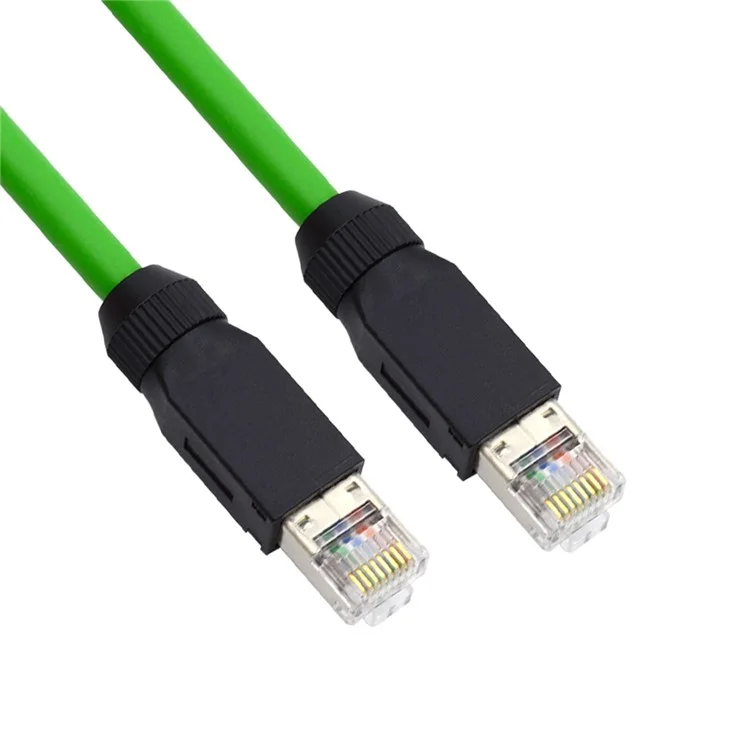 UT-006-1.0M High Flex Robotic RJ45 Cat 6 Ethernet Cable Network LAN Wire Patch Cord 1000Mbps for Router Automation (Assembled and Shielded)