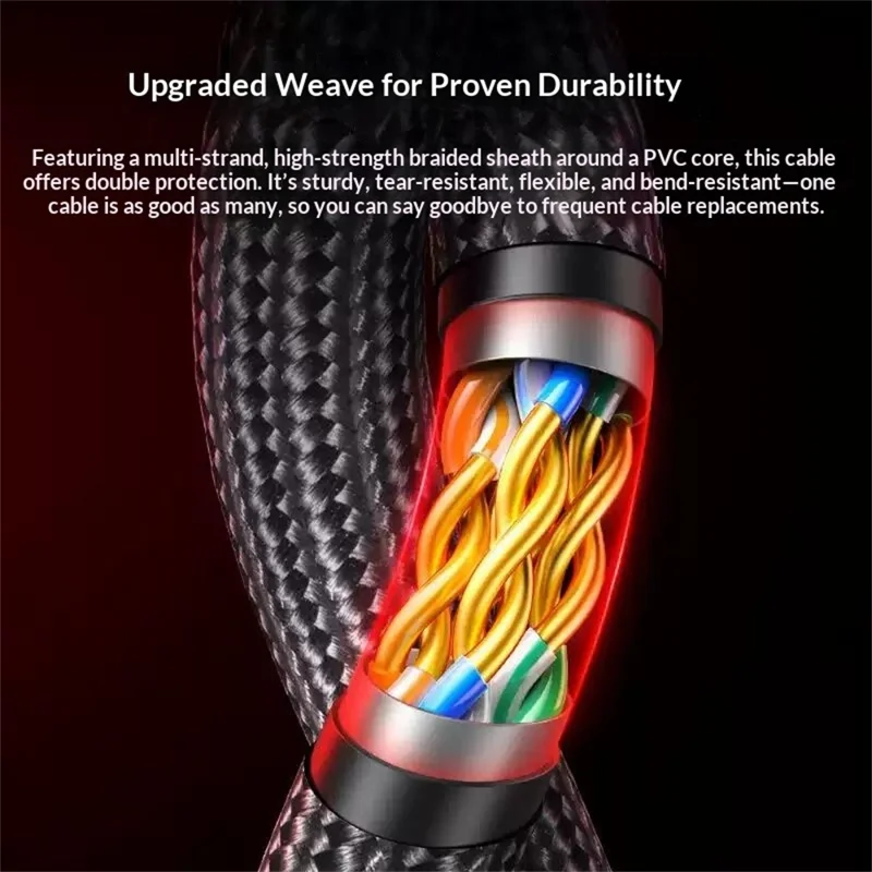 UGREEN NW153 1.5m CAT8 Ethernet Cable 40Gbps F / FTP Shielded RJ45 Network Cable - Black