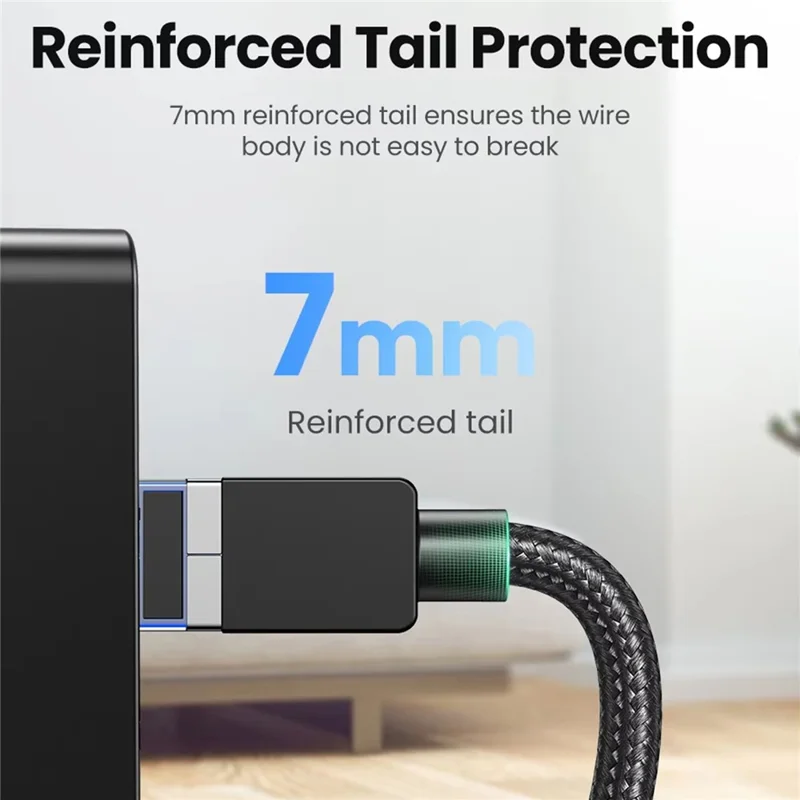 UGREEN NW153 1.5m CAT8 Ethernet Cable 40Gbps F / FTP Shielded RJ45 Network Cable - Black
