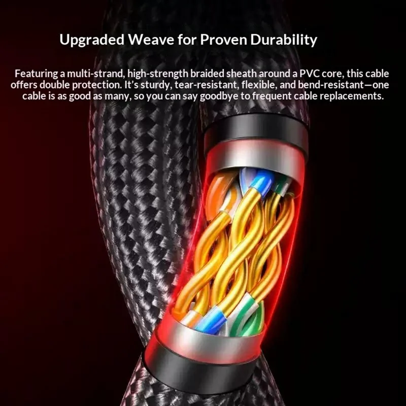 UGREEN NW153 80432 3m CAT8 Ethernet Cable 40Gbps F / FTP Shielded Twisted Pair RJ45 Network Cable - Black