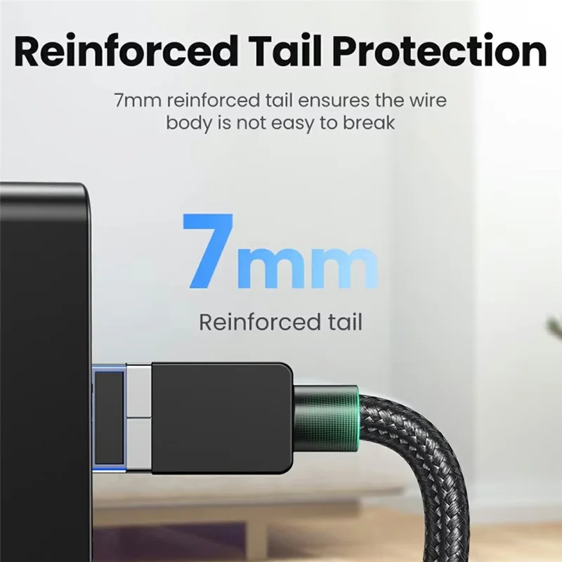 UGREEN NW153 80432 3m CAT8 Ethernet Cable 40Gbps F / FTP Shielded Twisted Pair RJ45 Network Cable - Black