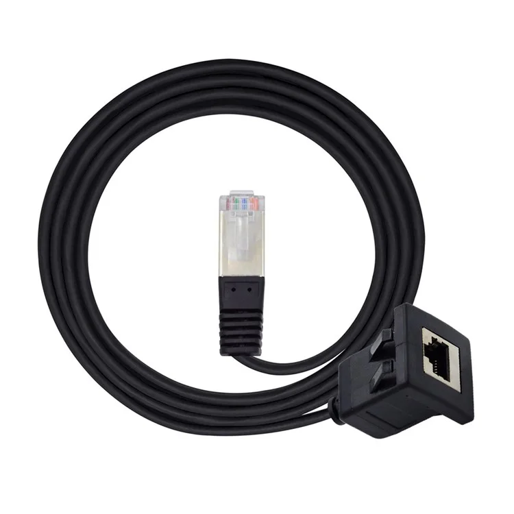 UT-016-1.0M 1m Waterproof Latch Locking CAT6 RJ45 Male to Female Car Panel Mount Design Lan Ethernet Network Extension Cable