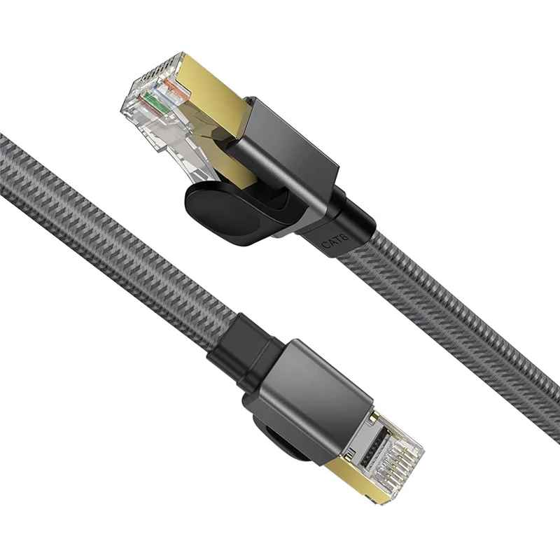 Câble Ethernet Cat 8 1 M - Cuivre Multibrin - Blindage SSTP - 40 Gbps, 2000 MHz - Compatible Routeur, PS5, Xbox, PC