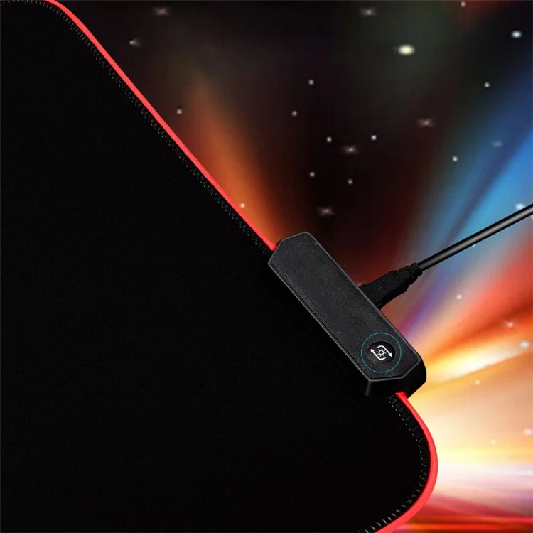 Tapis de souris de jeu RGB 350x250x3mm avec éclairage LED coloré cool