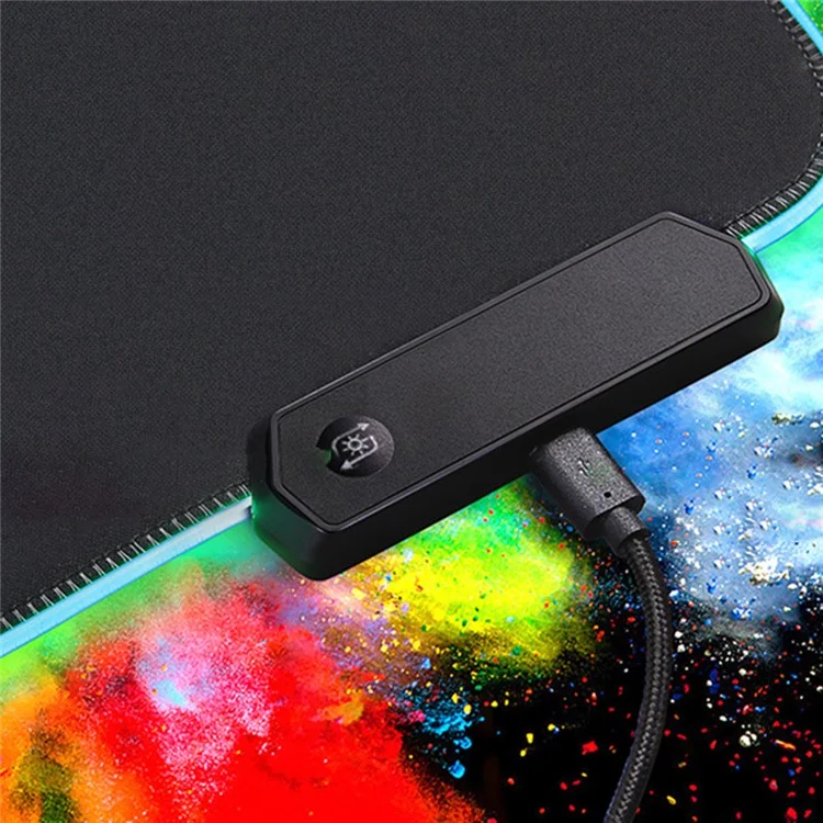 Tapis de souris de jeu RGB 350x250x3mm avec éclairage LED coloré cool