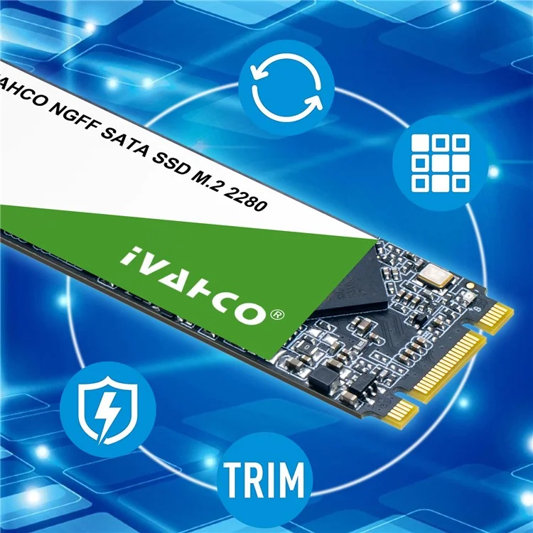 IVAHCO 256 gb NGFF SATA SSD M.2 2280 Disco Rigido a Stato Solido Interno Per Computer Portatile Desktop