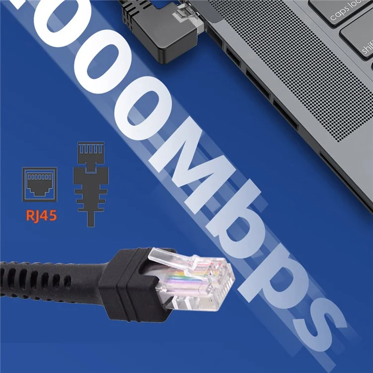 UT-019-1.0M RJ45-Stecker an Cat6-Stecker 8P8C UTP-Dehnkabel LAN Ethernet-Netzwerkkabel 100cm