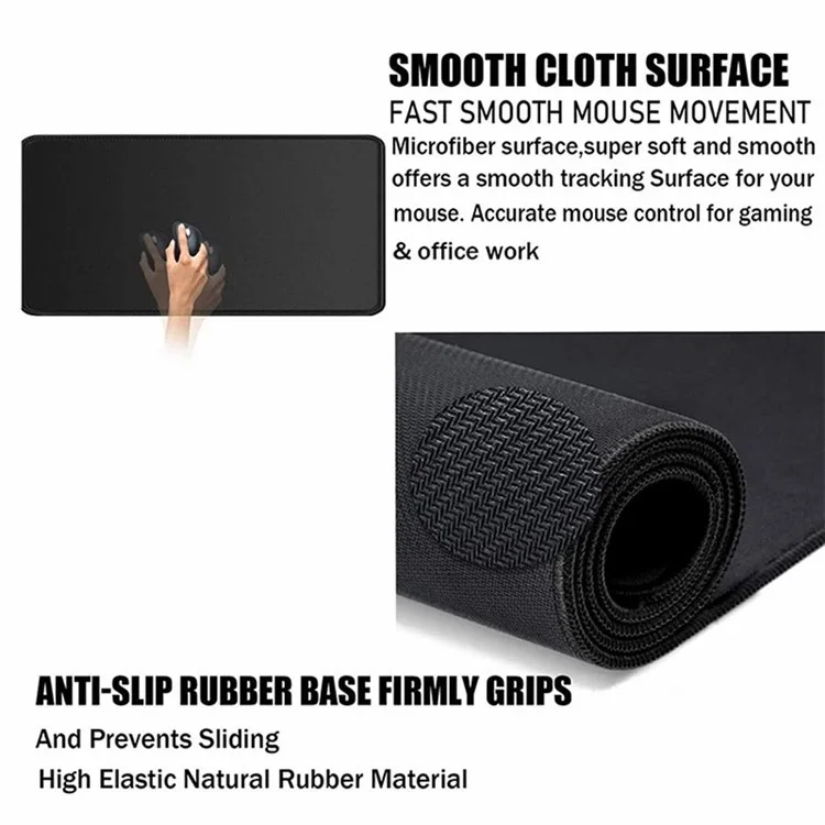 400*900*2mm Anti-slip Mouse Mat Shortcut Keys Gaming Mouse Pad Large Desk Mat - English Shortcut Keys 5