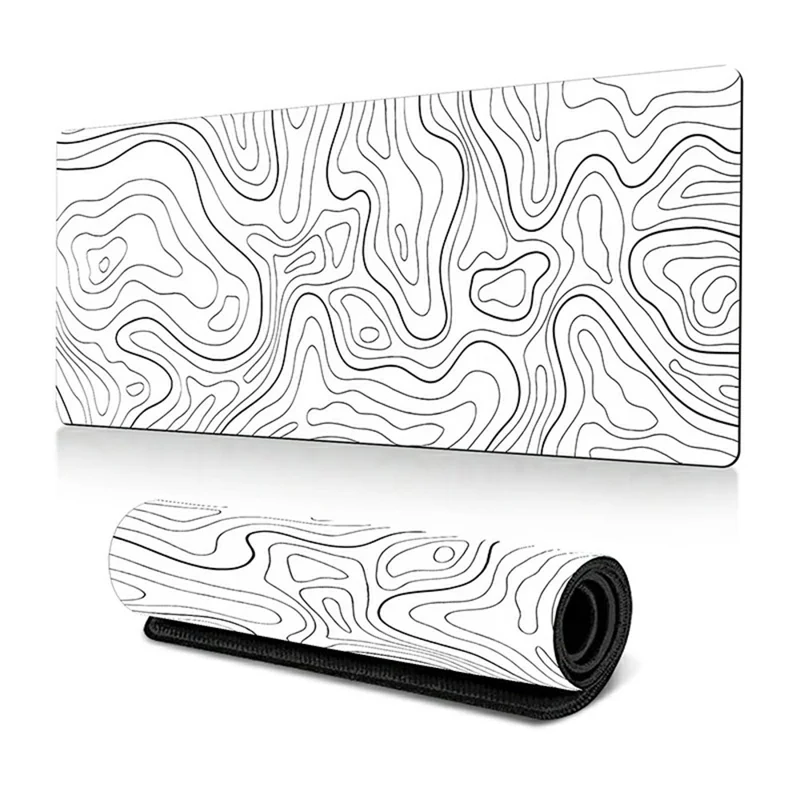 300 x 700 x 3mm Abstract Fluid Pattern Mouse Mat Non-Slip Rubber Mouse Pad - Style C