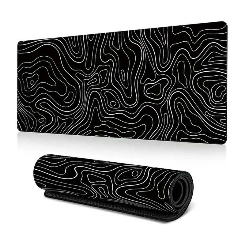 300 x 700 x 2mm Abstract Fluid Design Rubber Mouse Pad Anti-Slip Large Mouse Mat - Style D