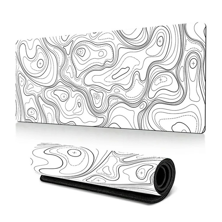 300*700*3mm Grande Tapis de Souris Abstrait Impression par Transfert Thermique Anti-dérapant - Ligne-21