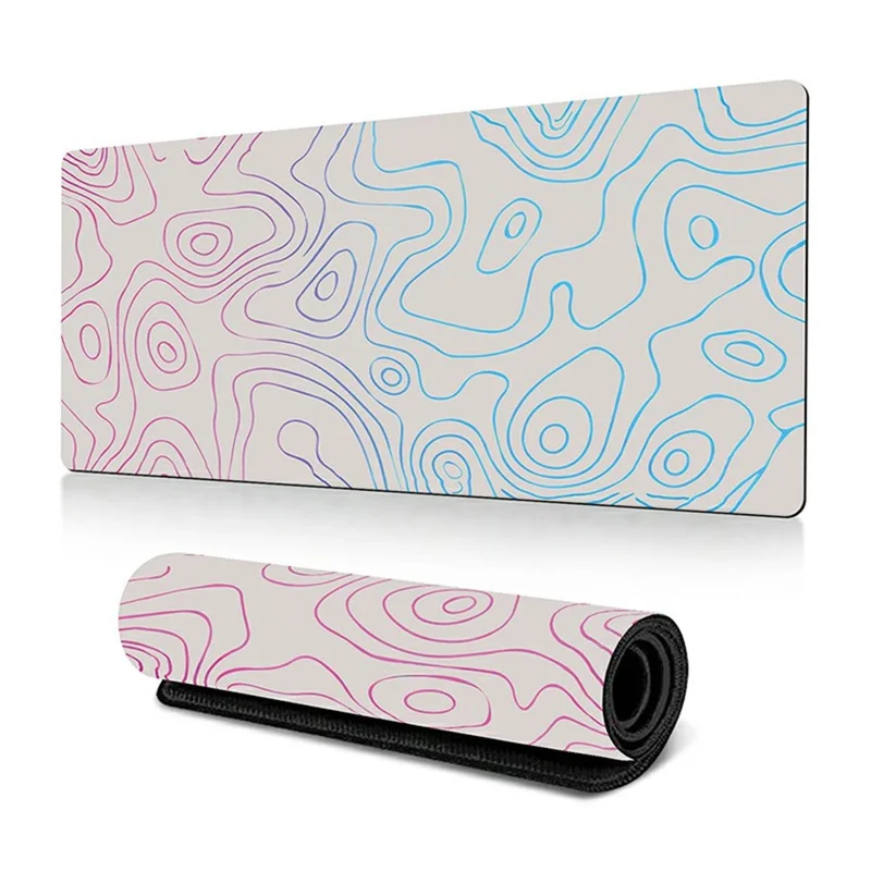 300*700*3mm Large Mouse Pad Abstract Thermal Transfer Printing Anti-skid Desktop Mat - Line-29