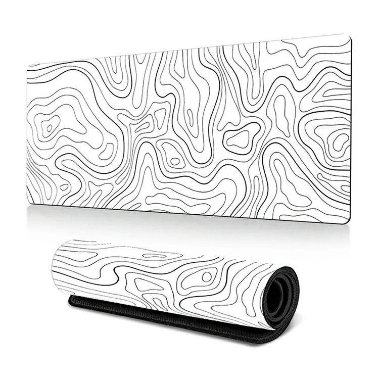Tapete Grande para Mouse 300*700*3mm com Padrão Abstrato Anti-derrapante para Computador, Laptop e Superfície de Trabalho - Linha-1